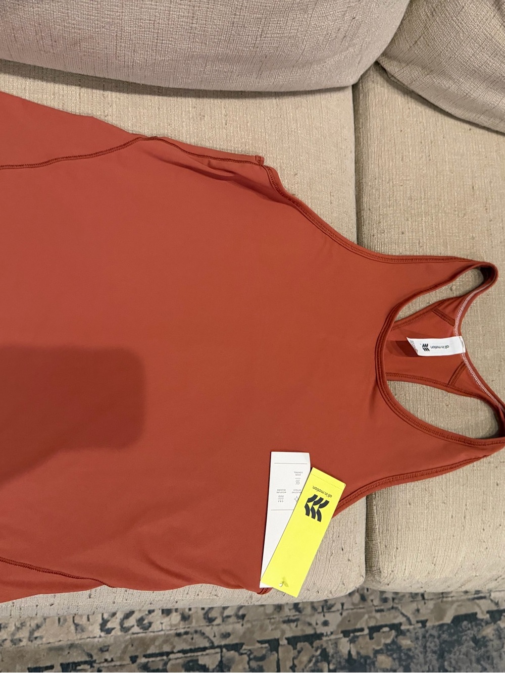 Rust Red Athletic Racerback Tank